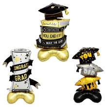 10pcs 18inch Grad Round Star Foil Balloons Congratulation Graduation Helium Balloon Graduation Party Decorations