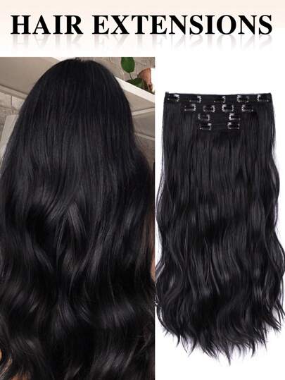 nimoki Clip In Long Curly Synthetic Hair Extension