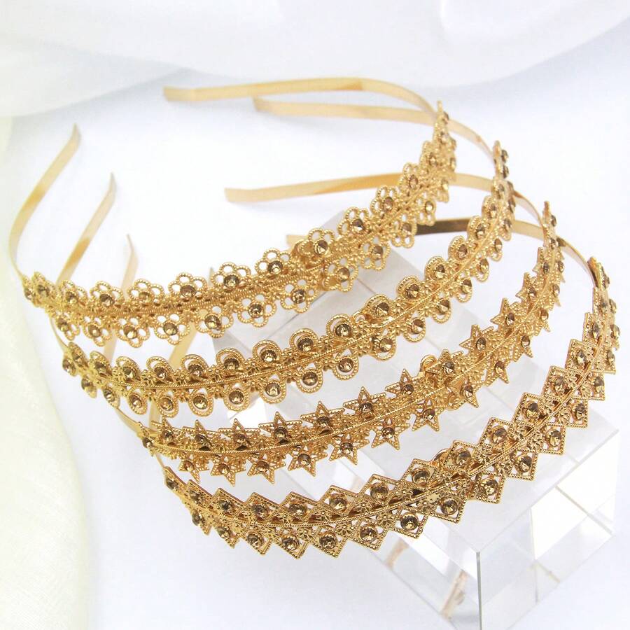 1pc Geometric Pattern Casual Simple Zinc Alloy Headband, Suitable For Daily Wear All Season,Hairband,Hair Hoop