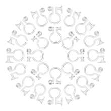 20 Stücke Harz transparent Clip-On Ohrringe Konverter Ohrringe Set Komponenten für DIY Nicht-Pierced Ohrringe