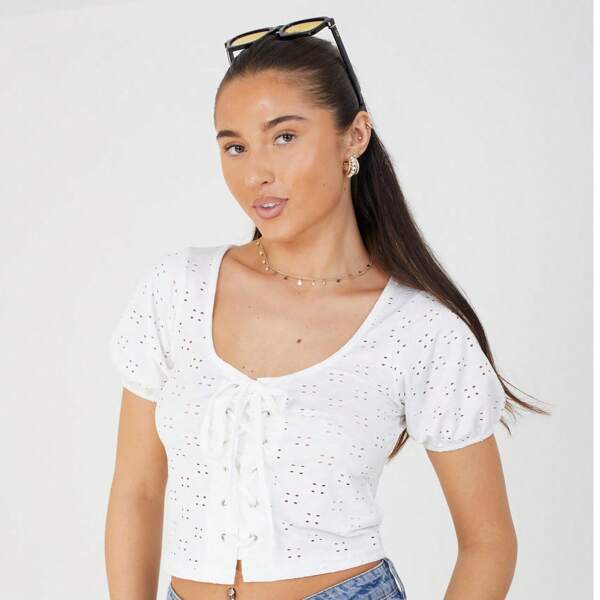 brave soul Stickerei-Bindehemd