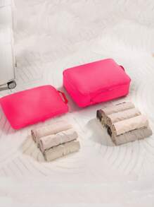 1/2/3 piezas Cubos de embalaje de compresión expandibles, hechos de tela suave y duradera, adecuados para viajes, viajes de negocios, almacenamiento de dormitorios de ropa, zapatos, calcetines, toallas y artículos personales, accesorios de viaje ideales, compactos y fáciles de transportar Organizador de almacenamiento de ropa para el hogar y el dormitorio, bolsa de organización y almacenamiento para la escuela, accesorios escolares, artículos escolares