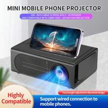 Portable Mini Projector LED Phone Home Theater Wired Phone With Same Screen