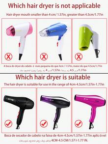 这款吹风机卷发罩适用于口径为 4-4 厘米/1.57-1.77 英寸的吹风机，散热更均匀，造型效果更佳，不会损伤头发。理发店专用吹风机扩散罩，耐高温，适用于美发沙龙，可用于卷发造型，是返校季、旅行度假的必备单品，也适用于梳子和吹风机。 - 黑色 - 查看 2