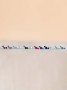 Custom Birthstone Studs By Caitlyn Minimalist Everyday Gold Stacking Earrings Dainty Crystal Jewelry Personalized Gift For Mom