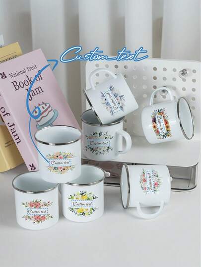 1 pezzo Tazza smaltata personalizzata con nome, tazza smaltata personalizzata, tazza smaltata per la festa della mamma, regalo perfetto per la festa della mamma/papà, regalo per la festa del papà, regalo per le vacanze per mamma e papà, regalo di compleanno, regalo unico per occasioni speciali, tazza da caffè personalizzata con foto, tazza da campeggio personalizzata, regalo di Natale personalizzato, tazza da anniversario personalizzata con foto, regalo perfetto per famiglia, amici, bambini