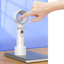 1 pieza Secador de pestañas recargable por USB con ventilador de mano inalámbrico con 5 velocidades de viento, adecuado para extensiones de pestañas