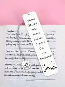 1pc Stainless Steel Bookmark, New Fashion Design, Creative And Personalized Gift For Book Lovers, Friends, Family Members, Lovers. Perfect For Festival, Birthday, Anniversary Celebration And Book Decoration.,School Supplies,Back To School