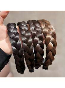 2025 New Twisted Braid Wig Hair Band | Voluminous High Crown Design + Fishbone-Braided Accent | Stylish Headband For Looks & Glamorous Events Hairband Hair Hoop