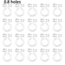 20 Stücke Harz transparent Clip-On Ohrringe Konverter Ohrringe Set Komponenten für DIY Nicht-Pierced Ohrringe