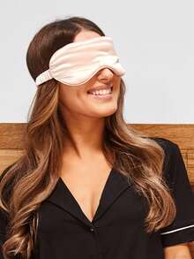 2/3/5pcs Sleeping Eye Mask, Portable Double-Sided Silk Sleeping Eye Mask, Light Blocking, Elastic Bandage, Travel Nap Eye Mask, Aviation Eye Mask - Baby Pink - View 4