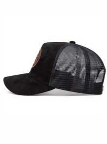 1 bucă șapcă hip hop din piele intoarsa pentru bărbați la modă, căciulă de soare unisex ajustabilă pentru iubitorii de dragoste cu litere în gradient, ocazională, de baseball, pentru exterior, călătorii, petrecere pe plajă, primăvară și toamnă