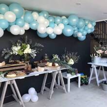 2pcs/Set 5m Double Hole Balloon Chains, Wedding/Birthday Backdrop Wall Decor Balloon & Firecracker Linking Strings