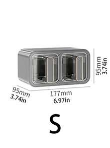 1pc Multi-Function Kitchen Seasoning Box, Salt Spice Storage Jar With Spoon, Horizontal & Vertical Hanging Sealed Condiment Set