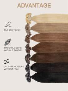 50 piezas de extensiones de cabello con punta en U de 14 a 22 pulgadas, cabello humano liso de color negro natural, queratina invisible, bandas de Remy de calidad de salón para un acoplamiento perfecto