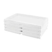 YUNRUX 4x Bed Tray Tables White Plastic Bed Tray Table With Folding Legs - White - View 10