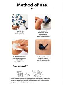5 pezzi di grandi tatuaggi temporanei a mezza manica con rose rosse e nere, farfalle, ottimi per viaggi, fitness, uso quotidiano, strada, feste, trucco pazzo, adatti per corpo, gamba, braccio, addome, spalla e altre parti del corpo, tatuaggi finti monouso