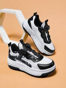 Pantofi de patinaj cu role pentru copii, pantofi cu 4 roți pentru băieți și fete, adidași sport, pantofi de patinaj casual la modă
