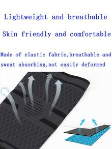 1pc Knitted Knee Sleeve, Knee Joint Protection, Warm, For Fitness, Cycling, Sports Gym Accessories Knee Support Sports Knee Pads Gym Knee Pads - Black - View 5