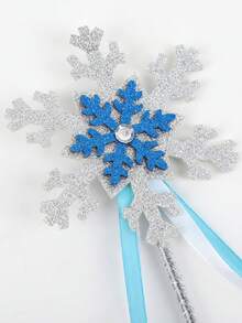 2pcs Ribbon Snowflake Fairy Wand, Princess Magic Wand Hair Accessories - Multicolor - View 5