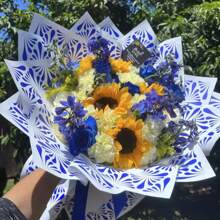 10 pièces/20 pièces par paquet Nouveau style Hermoso Carino du Nouveau-Mexique Papier cadeau d'emballage floral imperméable inspiré de bouquets floraux pour la Fête des mères, les remises de diplômes, les mariages et les fêtes de vacances