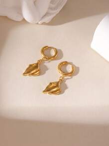 2pcs 18K Gold Stainless Steel Ocean Elements Starfish Crab Shell Stud Earrings, Fashion Color-Preserving Earrings Suitable For Women's Daily Wear And Gift