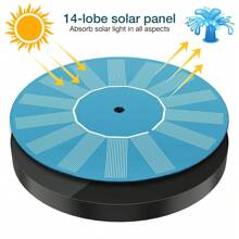 Solar Fountain Pump, Upgraded Model With 8 Nozzles, Solar Powered Bird Bath Fountain Suitable For Pond, Garden, Bird Bath, Fish Tank, Outdoor Independent Solar Water Pump Floating Fountain