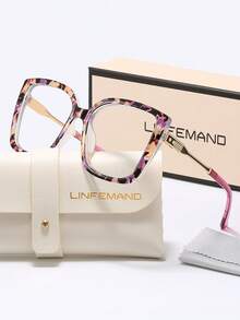 LINFEMAND نظارات زينة ديكوريه على شكل عين القطة مقاس كبير من علامة لينفيماند الكلاسيكية للنساء، مناسبة للاستخدام اليومي والتصوير الفوتوغرافي والسفر والهدايا في المناسبات - LH3240 - مشاهدة 6