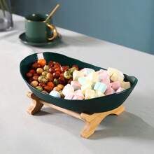 Coupe à fruits multicouche en bambou et bois, plateau de service moderne et créatif pour desserts et collations, décoration élégante pour le comptoir de cuisine à la maison