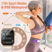 Smartwatch Women Men With Phone Function 2.01 Inch HD Fitness Watch With GPS Tracker Compass Outdoor IP68 Waterproof Sports Watch Sleep Monitor Heart Rate Smart Watch For Android IOS