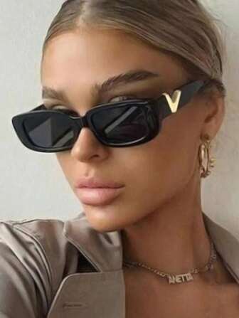 1 件复古时尚高端个性化时尚眼镜，适合女士日常佩戴、户外旅行、摄影配件，适合夏季海滩度假、户外、旅行