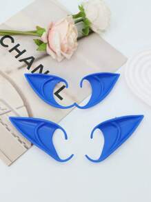 2pcs Short + Long  Ears Halloween Cosplay Party Stage Performance Makeup Festival Props