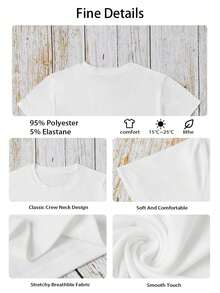 Liberal Activist Graphic Print T-Shirt, Short Sleeve Crew Neck Casual Top, Summer And Spring, Women's T-Shirt - trắng - Xem 4