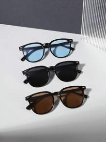1/2/3 Stück Herren Acryl Lässig quadratischer Rahmen Mode Schwarz Brillen geeignet für tägliche Ausflüge, Sommerurlaub, Outdoor, Reisen