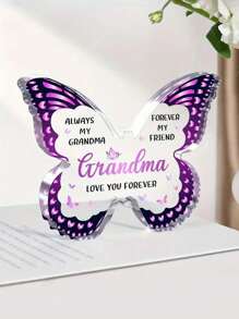 1pc Acrylic Decorative Plaque, Unique Birthday Gift For Mom, Grandma, Graduation Gift For Daughter, Acrylic Puzzles, Wedding Anniversary Card, Desk Decor