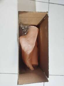 1 Pair Female Fake Foot Model, Soft Lifelike Foot Props Replica - Khaki - View 6