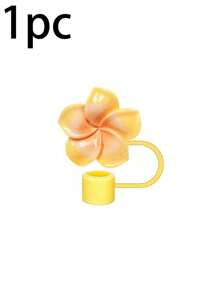 1 pieza/Set de 6 tapas con diseño de flores para cubrir pajitas de 30 y 40 onzas, tapas de silicona reutilizables para pajitas de 10 mm, tapas antipolvo para pajitas, tapas simples para la punta de la pajita, accesorios para tazas, regalo del Día de la Madre