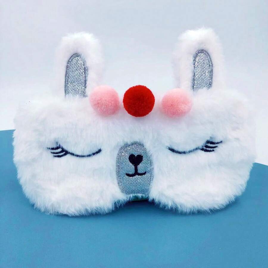 White Rabbit Sleep Mask, Soft & Breathable Holiday Gift - White - View 1