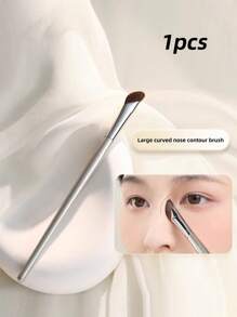 2 Pieces Nose Shadow Brush, Highlight Brush, Eyeliner Brush, Blending Brush, Contour Brush, Angled Eye Shadow Brush Makeup Brush Set, Brightening Highlight Brush, Oblique Nose Root Nose Brush, Side Shadow Brush, Contour Brush