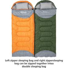 Sleeping Bag With Pillow - 4 Season Lightweight Waterproof Warm Sleeping Bag With A Compression Sack For Adults, Women, Men's Outdoors Camping, Hiking, Backpacking - Orange - View 5
