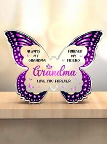 1pc Acrylic Decorative Plaque, Unique Birthday Gift For Mom, Grandma, Graduation Gift For Daughter, Acrylic Puzzles, Wedding Anniversary Card, Desk Decor