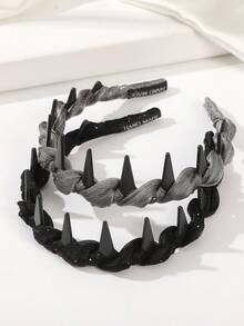 1pc Mesh Headband With Teeth, Non-Slip Daily Wear Headpiece, Top Knot ...