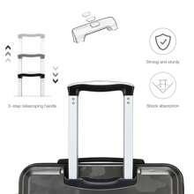 KONO Valigia da uomo con telaio rigido in ABS e ruote a 360°, cavi manuali e fatturati in lunghezze 20/24/28 pollici, adatta per viaggi, viaggi di lavoro e vacanze, per uomini, donne e tutti gli altri.