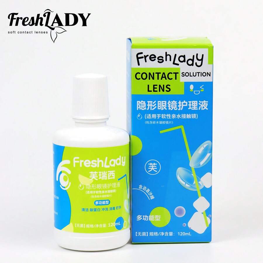 FRESH LADY Collirio idratante da 10 ml per lenti a contatto, sollievo lenitivo per studenti alla moda, idratazione a lunga durata adatto per tutti i tipi di lenti
