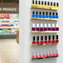 Nagellack Wandregal, irisierendes Acryl Schwebende Regale 38 cm, 6er Pack Kinderbuchwand, Tattoo Tinte ätherische Öle Figuren Ausstellungsregal, Gewürzregal für Salons Einzelhändler Zuhause