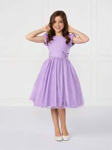 Young Girls Dresses - 紫紅色 - 查看 1