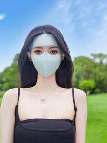 2pcs Summer Cooling Face Mask With Breathable Holes, Lightweight Stretchy Face Sun Protection Scarf For Men And Women, Outdoor Beach Sport UV Protection Sunscreen Face Cover, Washable