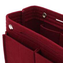 多功能大容量钱包收纳内胆包，旅行洗漱包，便携式多口袋设计，结构化隔层手提包 - 彩色 - 查看 10