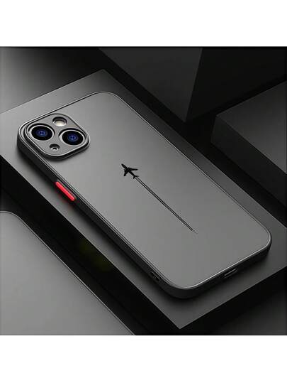 1pc Unique Airplane Pattern Full Coverage Shock-Resistant Phone Case, Suitable For IPhone 17, 16, 15, 14, 13, 12, 11 Pro Max