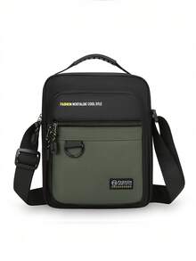 1 Stück Herren Handtasche mit Reißverschluss, neuer modischer Stil Umhängetasche kleine quadratische Tasche, kann an der Schulter, als Umhängetasche oder in der Hand getragen werden, mit verstellbarem Schultergurt, praktischer Reißverschluss, wasserfest und strapazierfähig, ausreichende Kapazität, für den täglichen Gebrauch geeignet, Valentinstag Geschenk - Verschiedenfarbig - Übersicht 7